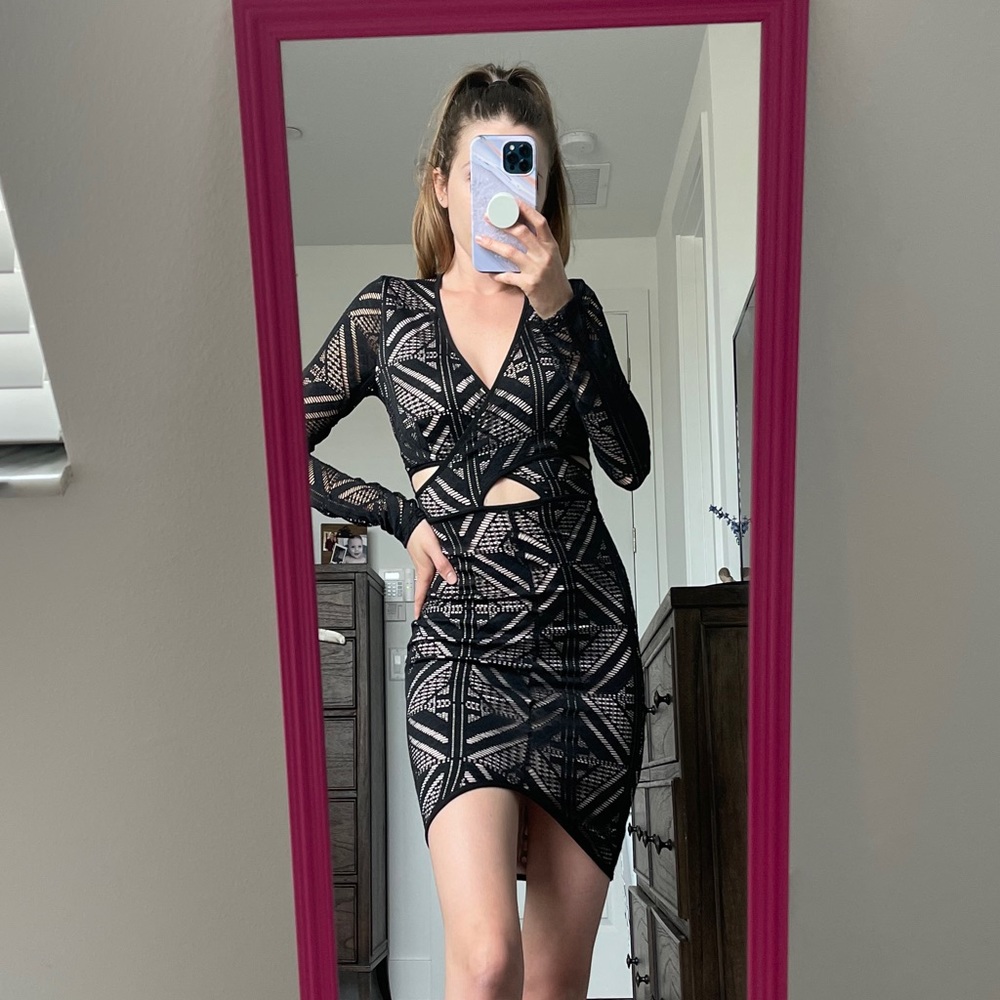 Black Cutout Mini Dress